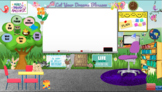 Spring or Garden themed virtual classroom background