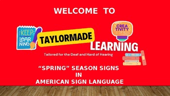 Preview of Spring related signs in ASL--PPT slideshow