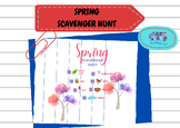 Spring scavenger hunt | Outdoor activity for Spring vocabulary