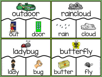 spring themed compound word puzzles printable and easel by tpt