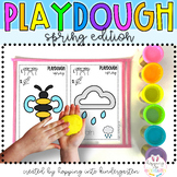 Spring themed Playdough Mats for PreK, Kindergarten, Fine 