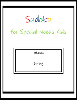 Preview of Spring themed Sudoku Puzzles for Special Ed (Distance Learning)