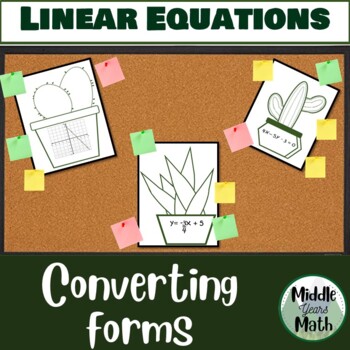 Preview of Linear Equations | Converting Forms Practice |  Activity | Solve and Search