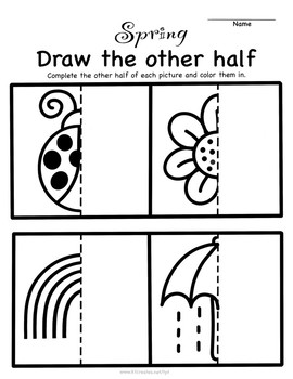 You Can Draw The Other Half.: Easy and fun drawing activity book