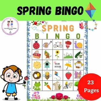 Preview of Spring time Bingo / Spring Vocabulary BINGO / Memory Game / April Showers game