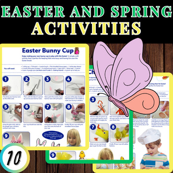 Preview of Spring time Fun: Easter and Spring Activities Worksheets for Kids
