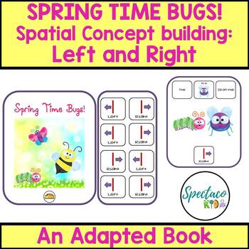 Preview of Spring left and right spatial concepts for speech therapy | homeschool