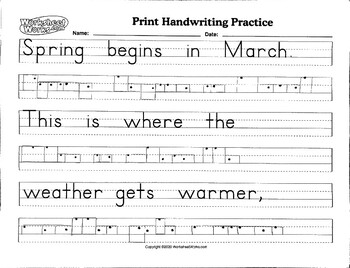 Spring Worksheets: Different Handwriting Levels by Simple OT Resources