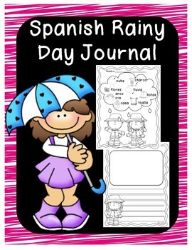 Preview of Spanish Rainy Day Writing Prompts Journal