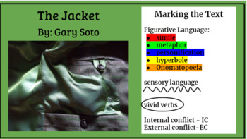 Preview of SpringBoard -  Activity 1.6 - The Jacket by Gary Soto