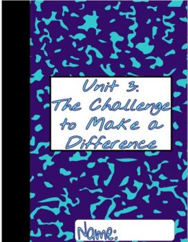 Preview of Springboard Unit 3: The Challenge to Make a Difference Interactive Notebook