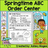 Spring ABC Order Writing Literacy Center Station with diff