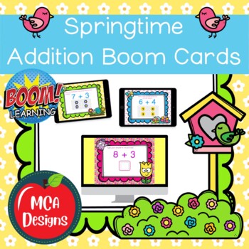 Preview of Springtime Addition Boom Cards