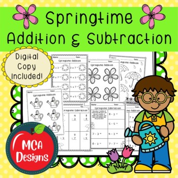 Preview of Springtime Addition and Subtraction