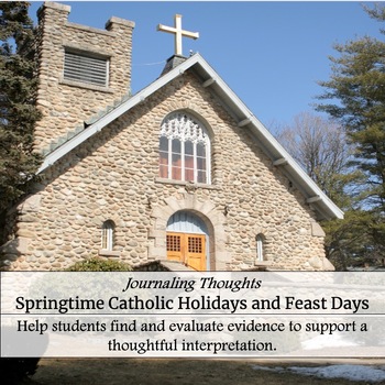 Preview of Springtime Catholic Holidays and Feast Days:  Writing Pack 2