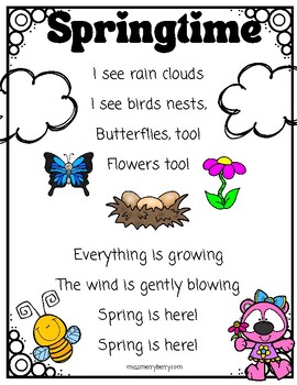 Springtime Circle Time Song and Literacy Activity for Preschool and ...