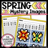 Springtime Color-by-Code Mystery Images | Spring Coloring Pages