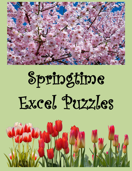 Preview of Springtime Excel Puzzles Digital