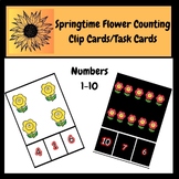 Springtime Flower Counting Clip Cards/Task Cards: CVI, Low Vision