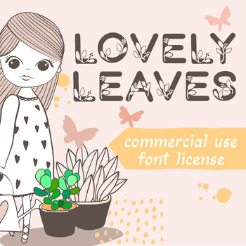 Preview of Springtime Font "Lovely Leaves" is Perfect for Spring Lessons and Projects