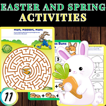 Preview of Springtime Fun: Easter and Spring Activities Worksheets for Children!