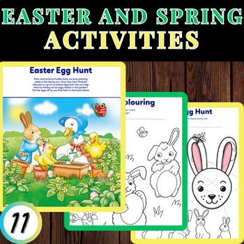Preview of Springtime Fun: Easter and Spring Activities Worksheets for Children