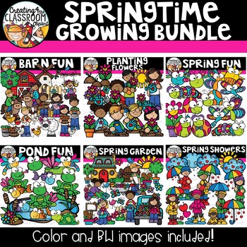 Preview of Springtime Growing Bundle {Spring Clipart}
