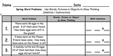 Springtime Math Word Problems Addition and Subtraction to 20