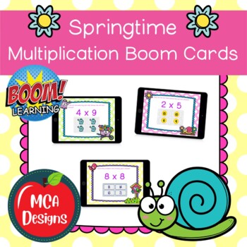 Preview of Springtime Multiplication Boom Cards