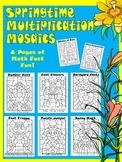 Springtime Multiplication Mosaics-Math Fact Fun! New Images!