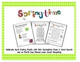 Springtime Poetry K-1 (Spring, Word Search and Recycling)