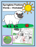 Springtime Positional Words ~Worksheet