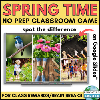 Preview of Springtime Spot the Difference Game | A Fun Way to Promote Visual Discrimination