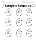 Springtime Subtraction - 3 Digit