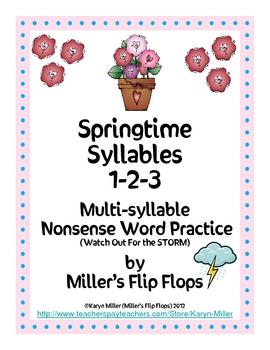 Multi Syllable Nonsense Words Worksheets Teaching Resources Tpt