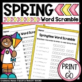 Springtime Word Scramble | Spring Activity | Easter Activi