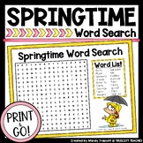 Springtime Word Search | Spring Activity | Easter Activity