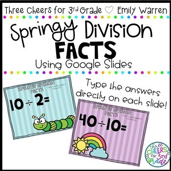 Preview of Springy Division Facts Using Google Slides