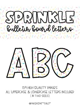 Preview of Sprinkle Bulletin Board Letters (Classroom Decor)
