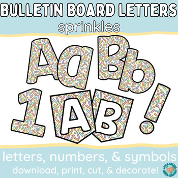 Sprinkle Delight Bulletin Board & Door Decor * Letters, Symbols, & Numbers