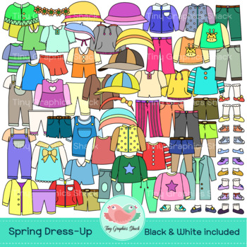 Spring Dress-Up Clip Art by Tiny Graphics Shack | TPT