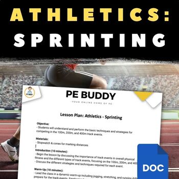 Preview of Sprinting Lesson Plan | 100m - 400m | Athletics Resources for PE Teachers