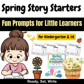 Preview of Sprout Sentences: Engaging Spring Writing Prompts for Kindergarten & 1st