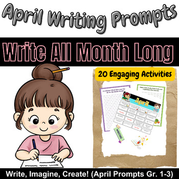 Preview of Sprout Your Stories:20 Creative Writing Prompts for April for 1st,2nd,and 3rd Gr