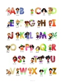 Sprouty Kids Alphabet Poster - Vegetable-, plant-, & fruit