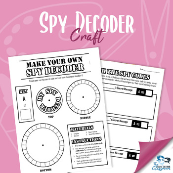 Preview of Spy Decoder (Cipher Wheel) Craft & Codebreaking Activity