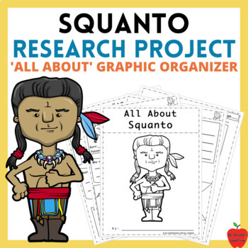 Preview of Squanto All-About Research Project Graphic Organizer | Biography