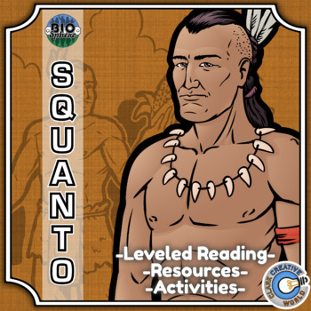 Preview of Squanto Biography - Reading, Digital INB, Slides & Activities