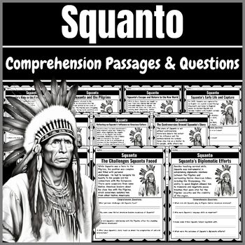 Preview of Squanto reading comprehension Passages & Questions