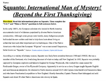 Preview of Squanto: International Man of Mystery! (Beyond the First Thanksgiving)